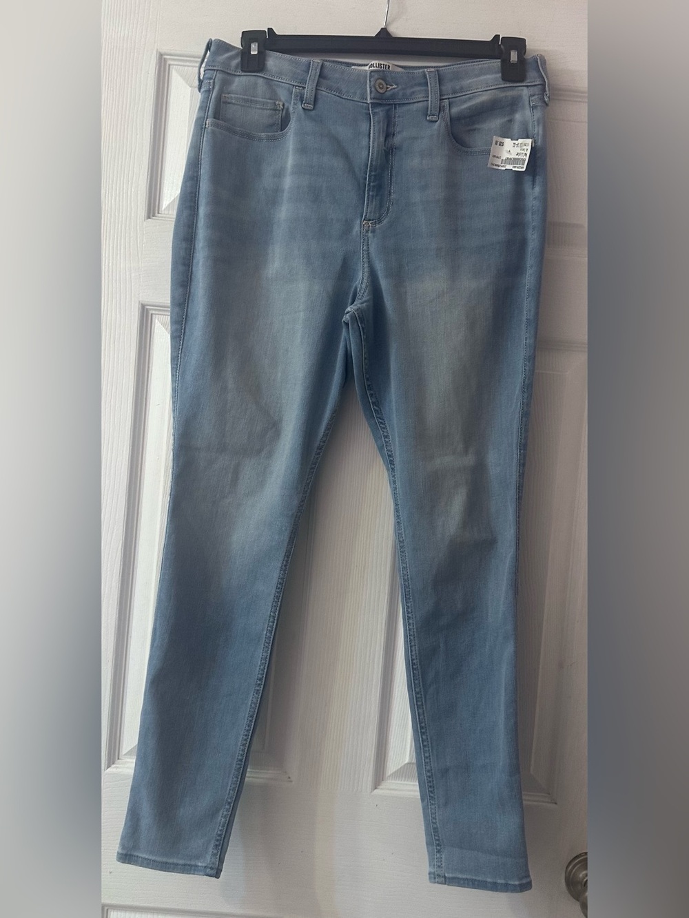 Hollister Curvy High Rise Super Skinny Jeans Women’s 14R W32 Light Wash Stretch
